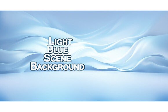 3D Light Blue Scene Background
