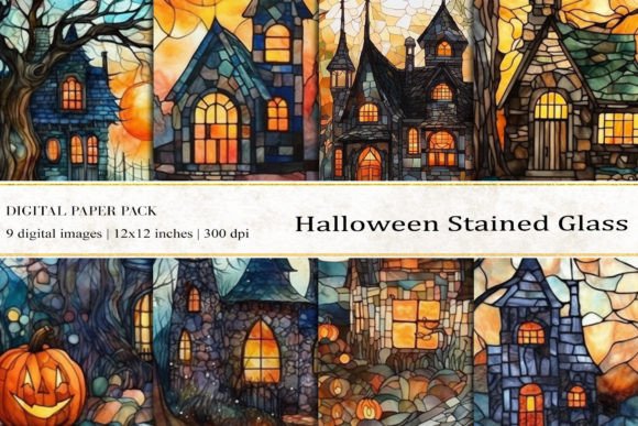 Elevating Seasonal Design: The Strategic Value of Halloween Stained Glass Digital Papers in Modern Creativity