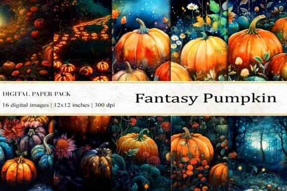Fantasy Pumpkin Digital Papers: Elevating Your Autumn Creative Projects