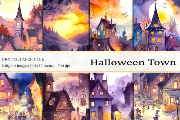 Halloween Town Digital Papers: A Spooky Resource for Creative Projects