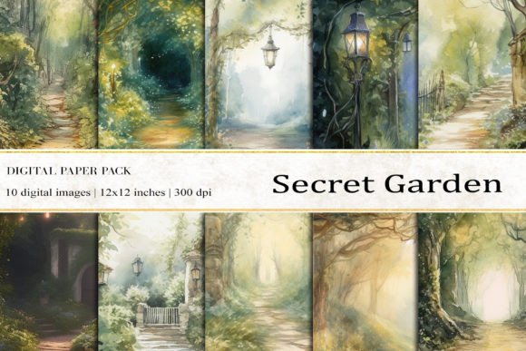 Secret Garden Digital Papers for Creatives