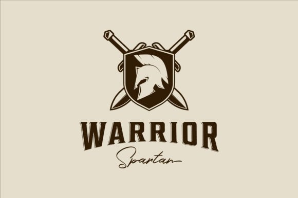 Shield and Sword of Spartan Logo Design