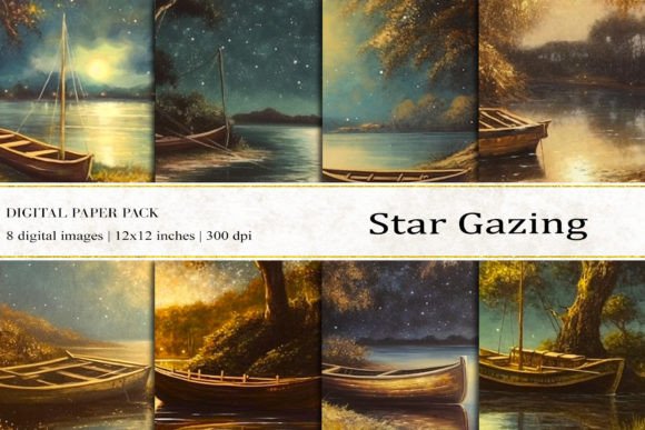 Star Gazing Digital Papers: Elevate Your Creative Projects with Cosmic Inspiration