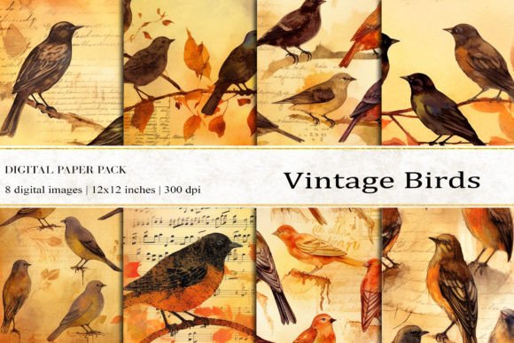 Unlocking Creativity with Vintage Birds Digital Papers for Diverse Projects