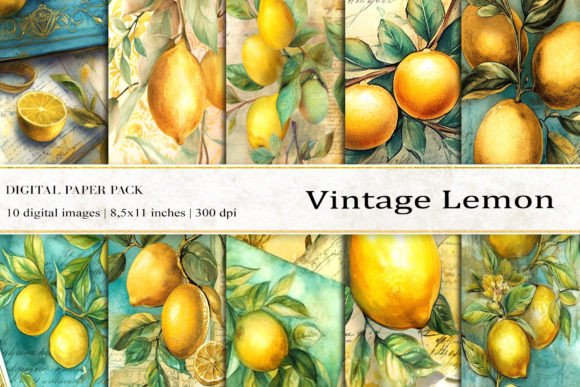 Vintage Lemon Digital Papers: A Creative Resource for Modern Projects