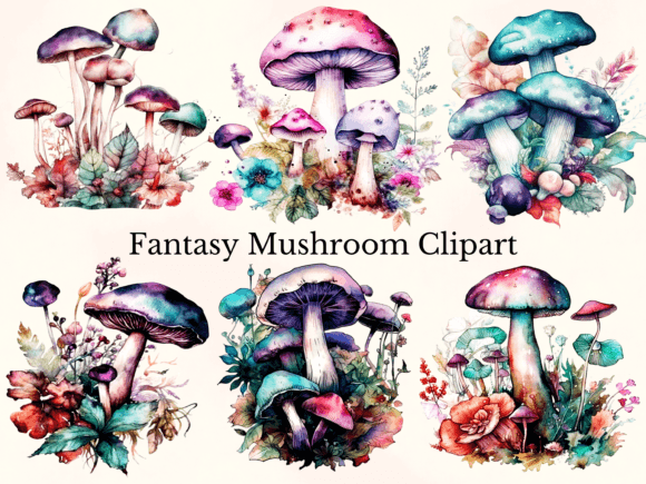Watercolor Mushroom Clipart: A Creative Asset for Digital & Print